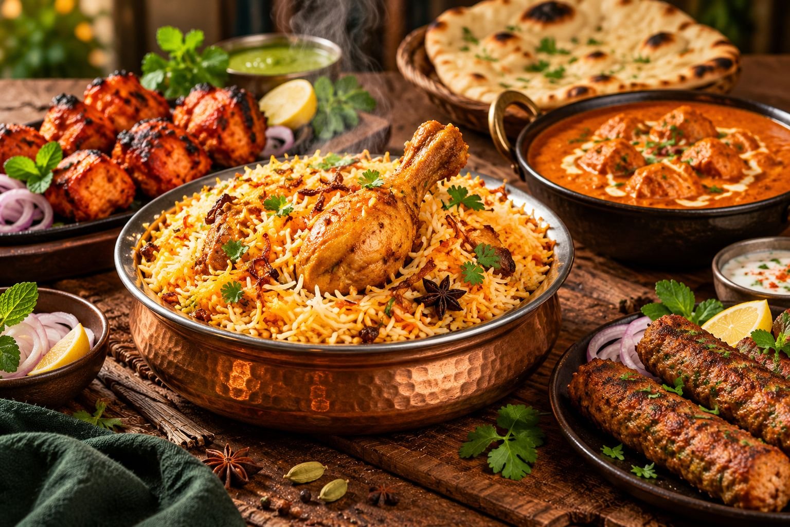 Delicious Indian food served at Octo Crav